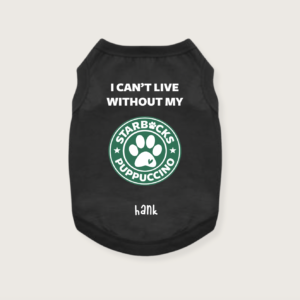 Custom Black Puppuccino Dog Shirt